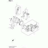 Схема вузла: Throttle Body (Uh200Al4 P28) для Suzuki UH200 Burgman