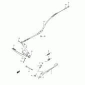 Схема вузла: Підніжка & Заднє гальмо для Suzuki LS650 Boulevard S40