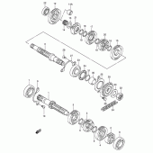 Схема вузла: Трансмісія для Suzuki VL125 Intruder LC
