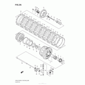 Схема узла: Сцепление для Suzuki GSX-R750