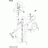 Схема вузла: Задній гальмівний циліндр Suzuki DR-Z400 DR-Z400S