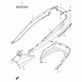 Схема вузла: Бічні панелі (An400k5/k6) для Suzuki AN400 Burgman (EU analogue of SkyWave)