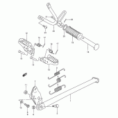 Схема узла: Подножка & Подставка (Model l/m/n/p) для Suzuki TS125