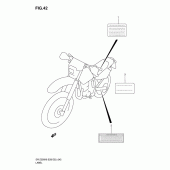 Схема узла: Информационные наклейки для Suzuki DR-Z250