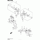 Схема вузла: Підніжки для Suzuki VZ800 Boulevard M50