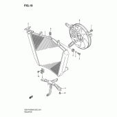 Схема узла: Радиатор для Suzuki GSX-R1000