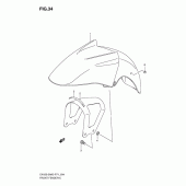 Схема вузла: Переднє крило для Suzuki EN125