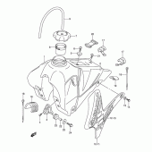 Схема вузла: Паливний бак для Suzuki DR-Z125 DR-Z125