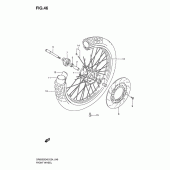 Схема вузла: Переднє колесо Suzuki DR650 DR650SE