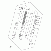 Схема узла: Передняя вилка для Suzuki GZ250 Marauder