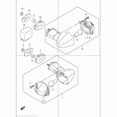 Схема вузла: Поворотники (Gsf1200sk1/sk2/sk3/sk4/k5/zk5) для Suzuki GSF1200 Bandit S