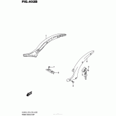 Схема вузла: Задній кронштейн (Vl800L5 E33) для Suzuki VL800 Boulevard C50