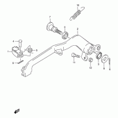 Схема вузла: Заднє гальмо для Suzuki RMX250