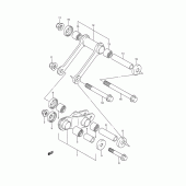 Схема вузла: Rear chshion lever для Suzuki TS200