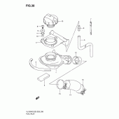 Схема вузла: Горловина паливного бака Suzuki VL1500 Boulevard C90T