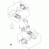 Схема вузла: Поворотники (Model k5) для Suzuki GSF650 Bandit S