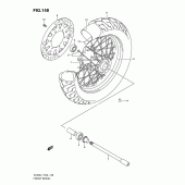 Схема вузла: Переднє колесо (Vl800l1 e2) для Suzuki VL800 Intruder C800C/Boulevard C50C
