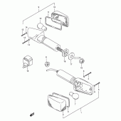 Схема вузла: Поворотники (Model t/v/w) для Suzuki GSX-R1100