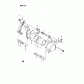 Схема вузла: Передній гальмівний супорт для Suzuki LS650 Savage