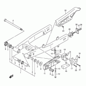 Схема узла: Задний рычаг подвески для Suzuki DR-Z125 DR-Z125L