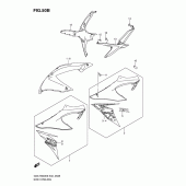 Схема узла: Передний боковой обтекатель (Model l0) для Suzuki GSX-R600