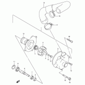 Схема вузла: Водяний насос для Suzuki RF900