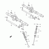 Схема вузла: Розподільний вал & Клапан для Suzuki GSX750 Katana