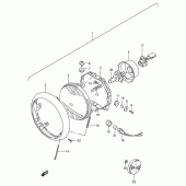Схема узла: Фара (Model s) для Suzuki VS800 Intruder 800