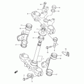 Схема узла: Рулевая траверса для Suzuki DR250