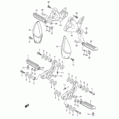 Схема вузла: Підніжки для Suzuki GSX600 Katana