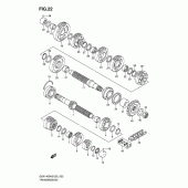 Схема узла: Трансмиссия для Suzuki GSX1400