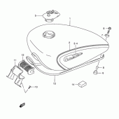 Схема вузла: Паливний бак для Suzuki VS800 Intruder 800