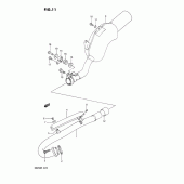 Схема узла: Выхлопная система для Suzuki DR250