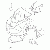 Схема узла: Передний обтекатель (Model w) для Suzuki TL1000