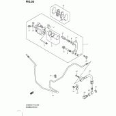 Схема узла: Задний тормозной суппорт для Suzuki UH200 Burgman