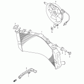 Схема узла: Радиатор для Suzuki GSX-R750