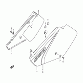 Схема вузла: Бічні панелі (Model x) для Suzuki DR350