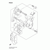 Схема вузла: Передній гальмівний супорт для Suzuki DR-Z400 DR-Z400S