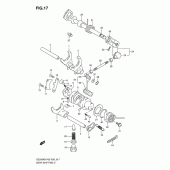 Схема узла: Копирный вал & Вилки & Вал переключения для Suzuki GZ250 Marauder
