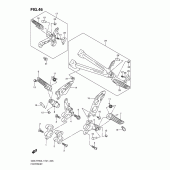 Схема вузла: Підніжки для Suzuki GSX-R750