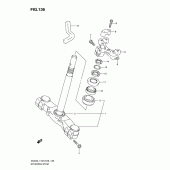 Схема вузла: Рульова траверса (An400al1 e33) для Suzuki AN400 Burgman (EU analogue of SkyWave)