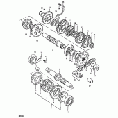Схема вузла: Трансмісія для Suzuki RM100