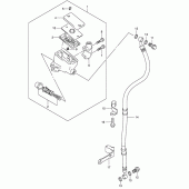 Схема вузла: Передній гальмівний циліндр Suzuki VL125 Intruder LC
