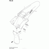 Схема вузла: Rear Fender (Dr-Z125L14 E33) для Suzuki DR-Z125 DR-Z125L