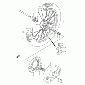 Схема вузла: Переднє колесо (Model k/l) для Suzuki RMX250