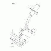 Схема вузла: Вихлопна система для Suzuki GSX-R750