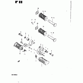 Схема узла: Подножки для Suzuki GS1000