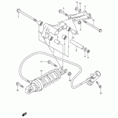 Схема вузла: Важіль прогресії (Model k1/k2) для Suzuki AN400 Burgman (EU analogue of SkyWave)