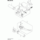Схема вузла: Ручки керма (Vl1500Tl7 E33) для Suzuki VL1500 Boulevard C90 BOSS
