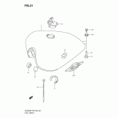 Схема узла: Топливный бак для Suzuki GZ250 Marauder
